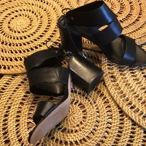 Rebecca Minkoff black heeled sandals